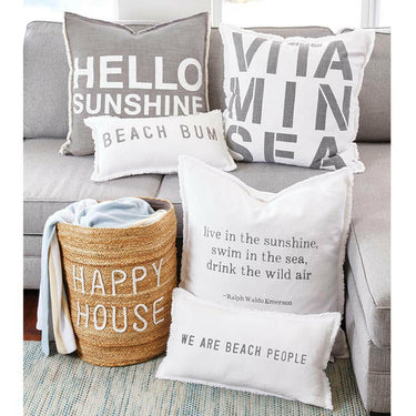 Sunkissed Cotton Beach Pillow, Beach Bum